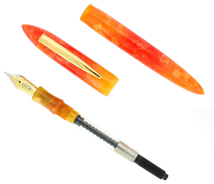 2018 EDISON NOUVEAU PREMIERE SUMMER EDITION TEQUILA SUNRISE FOUNTAIN PEN MINT OFFERED BY ANTIQUE DIGGER