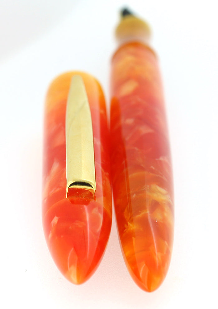 2018 EDISON NOUVEAU PREMIERE SUMMER EDITION TEQUILA SUNRISE FOUNTAIN PEN MINT OFFERED BY ANTIQUE DIGGER