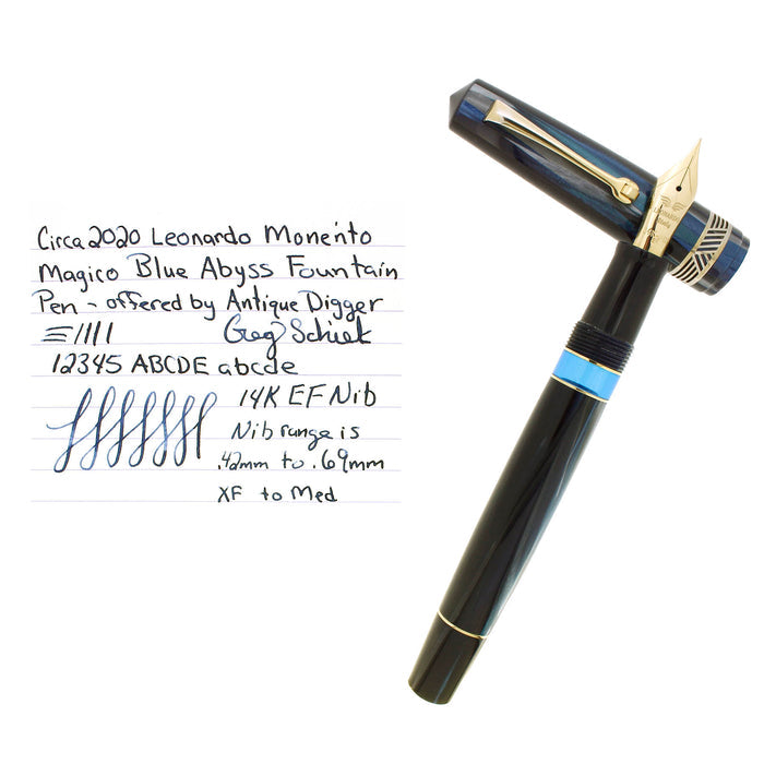 2020 LEONARDO MOMENTO MAGICO BLUE ABYSS SPECIAL EDITION FOUNTAIN PEN OFFERED BY ANTIQUE DIGGER