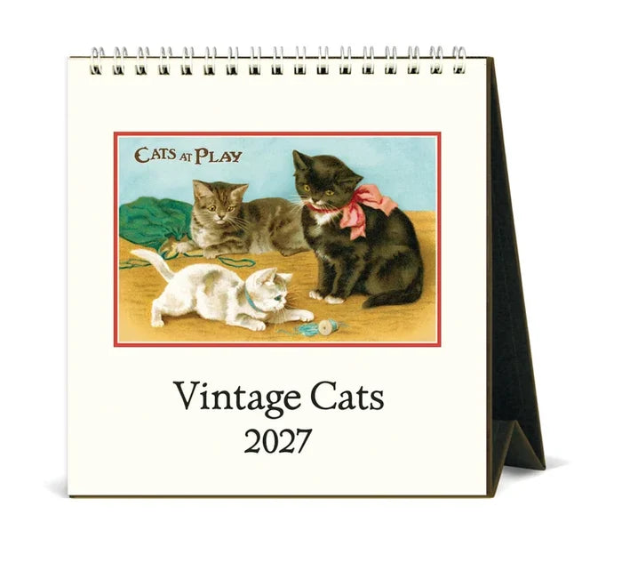 2027 Vintage Cats Desk Calendar