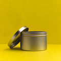 4 oz Deep Round Candle Tins with Lids fragrance oil bottle