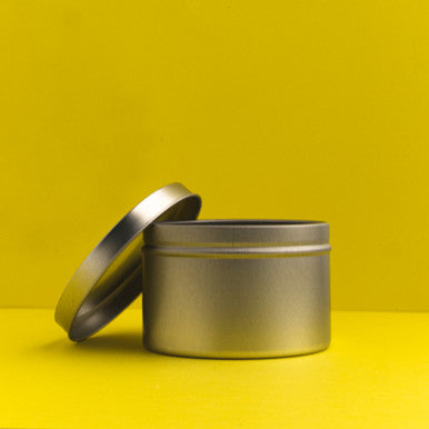 4 oz Deep Round Candle Tins with Lids fragrance oil bottle