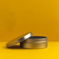 4 oz Flat Round Balm Tin with Lid fragrance oil bottle
