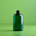 4 oz Green Boston Round Plastic Bottle - 20/410