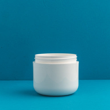 4 oz White Plastic Double Walled Cosmetic Jar fragrance oil bottle