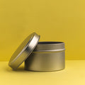 6 oz Deep Round Candle Tins with Lids fragrance oil bottle