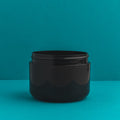 8 oz Black Double Walled Plastic Cosmetic Jars fragrance oil bottle