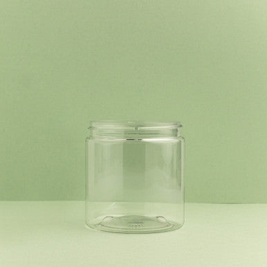 8 oz Clear Plastic PET Cosmetic Jar fragrance oil bottle