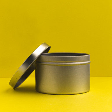 8 oz Deep Round Candle Tins with Lids fragrance oil bottle