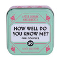 After Dinner Amusements : How Well Do You Know Me? For Couples