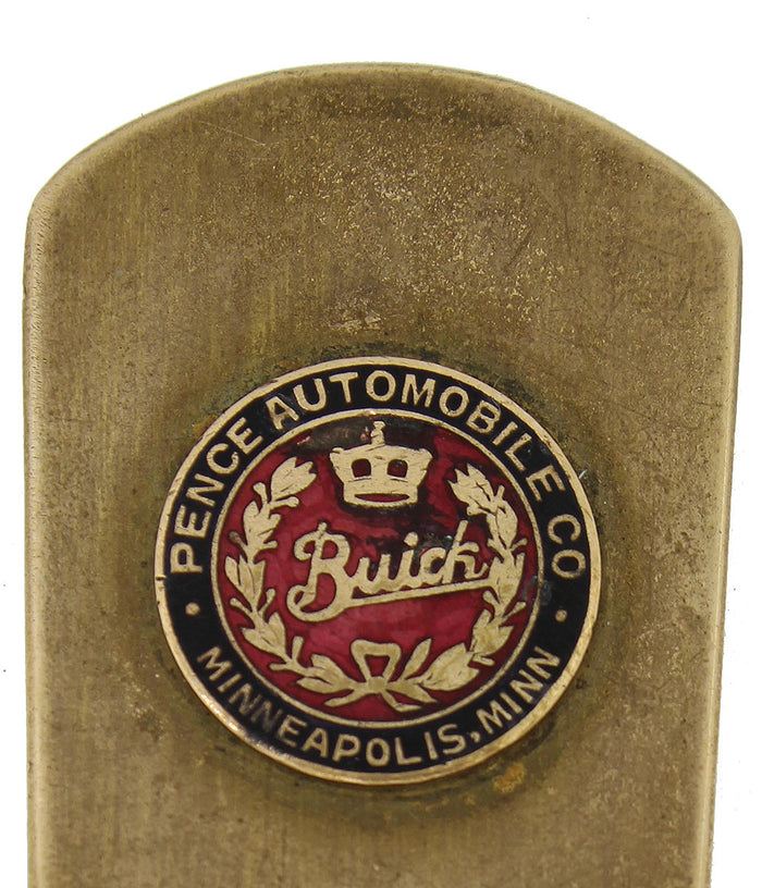 ANTIQUE WHITEHEAD & HOAG BRONZE LETTER OPENER BUICK PENCE AUTOMOBILE CO MINNEAPOLIS, MINN ENAMELED ADVERTISING OFFERED BY ANTIQUE DIGGER
