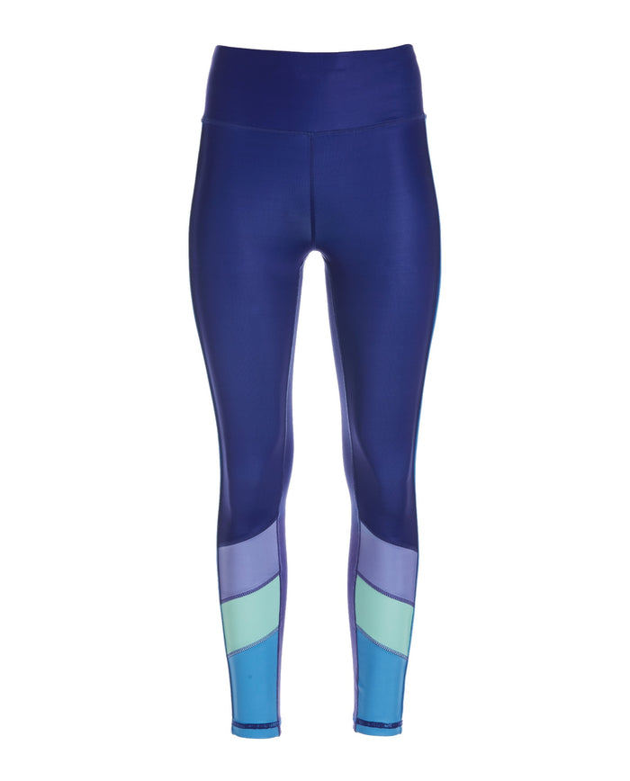 B-Active Color Block High Waist Legging Blue Multi