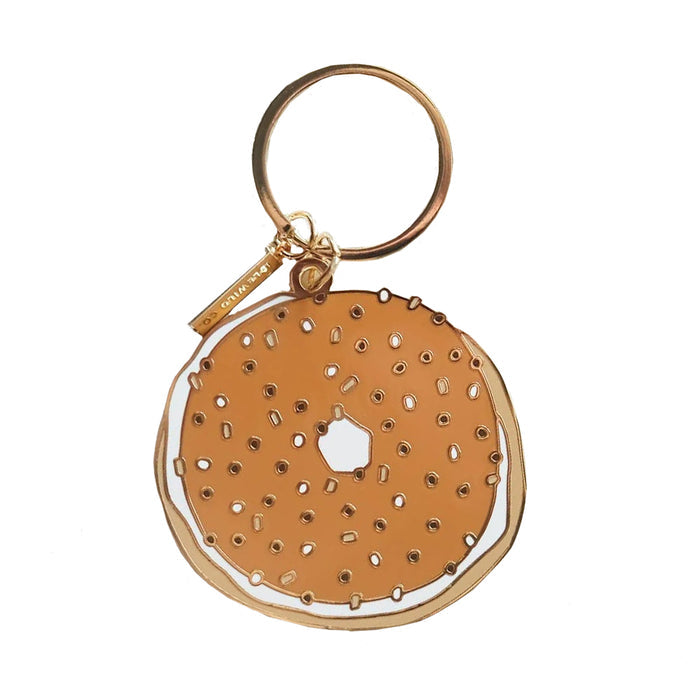 Bagel Enamel Keychain