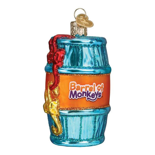 Barrel of Monkeys Ornament