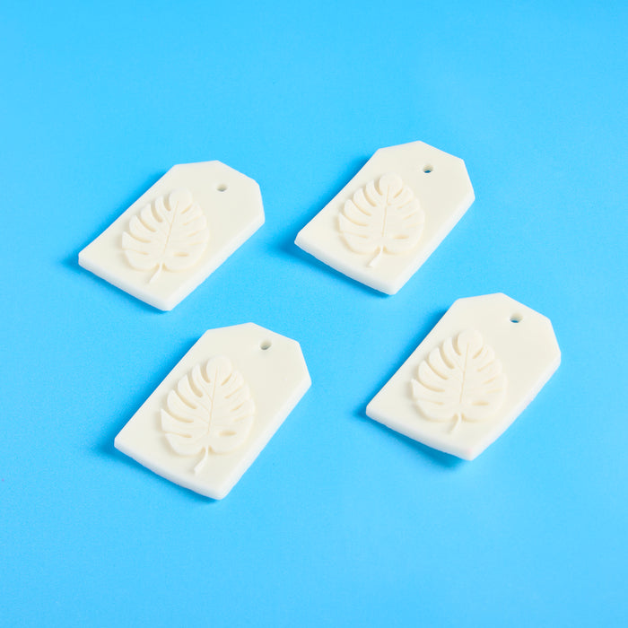 Botanical Leaf Tag Silicone Mold fragrance oil bottle