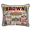 Brown University Collegiate Embroidered Pillow