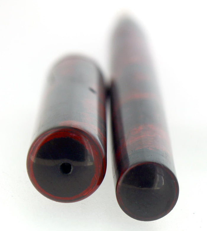 C1903 NEW LINCOLN MOTTLED HARD RUBBER FOUNTAIN PEN M-BBB 2.27 FLEX NIB RESTORED OFFERED BY ANTIQUE DIGGER