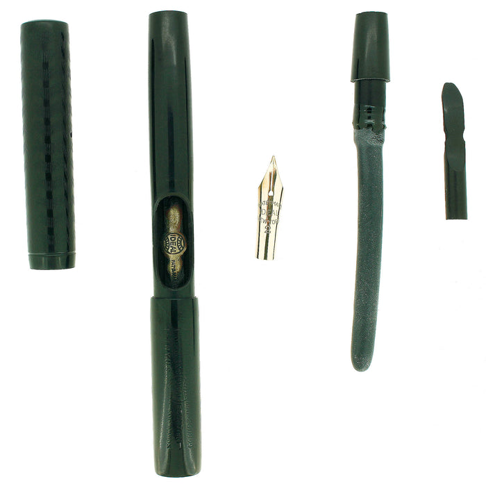 C1911 WATERMAN #12 BCHR SLEEVE FILLER FOUNTAIN PEN XF-BB FLEX NIB RESTORED OFFERED BY ANTIQUE DIGGER