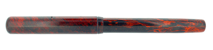 C1915 WATERMAN #12 MOTTLED RED HARD RUBBER FLEX NIB 2.94mm FOUNTAIN PEN RESTORED OFFERED BY ANTIQUE DIGGER