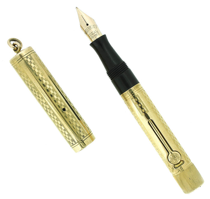 C1917 WATERMAN GOTHIC 452 1/2V F-BBB FLEX NIB FOUNTAIN PEN RESTORED OFFERED BY ANTIQUE DIGGER