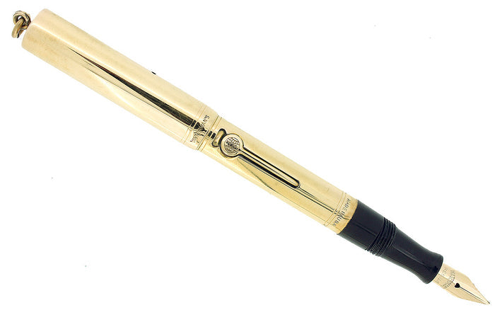 C1917 WATERMAN SMOOTH 18K GOLD FILLED 0552 1/2V F-BBB NIB FOUNTAIN PEN RESTORED OFFERED BY ANTIQUE DIGGER