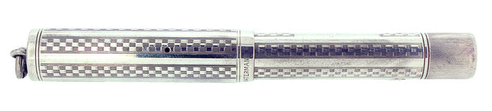 C1917 WATERMAN STERLING GOTHIC OVERLAY 452 1/2V XF-BBB NIB FOUNTAIN PEN RESTORED OFFERED BY ANTIQUE DIGGER