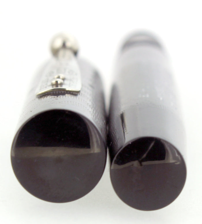 C1923 WATERMAN 52V BLACK CHASED HR FOUNTAIN PEN 14K F-BBB+ FLEX NIB RESTORED OFFERED BY ANTIQUE DIGGER