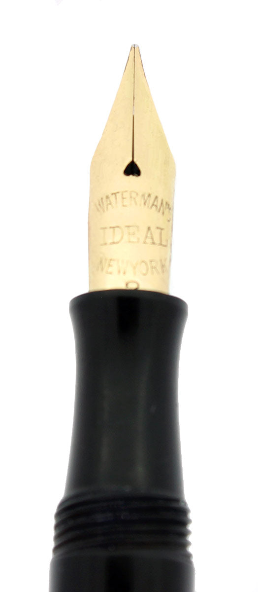 C1925 WATERMAN 18K GOLD FILLED 0552 1/2V BASKETWEAVE FOUNTAIN PEN RESTORED OFFERED BY ANTIQUE DIGGER