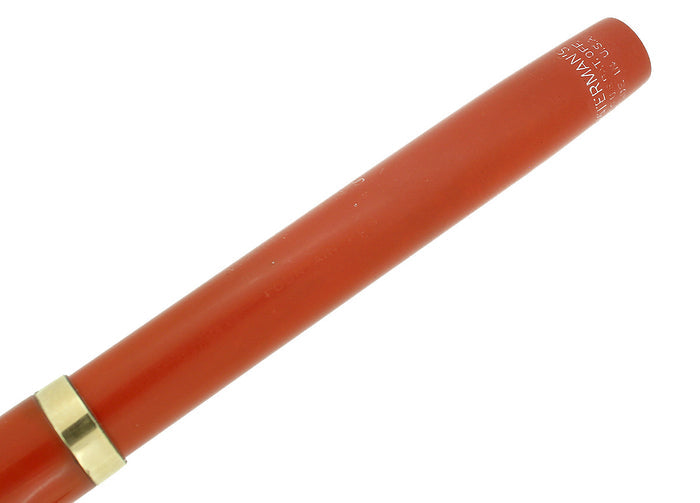 C1925 WATERMAN #52 CARDINAL RED HARD RUBBER FOUNTAIN PEN F-BBB FLEX NIB RESTORED OFFERED BY ANTIQUE DIGGER