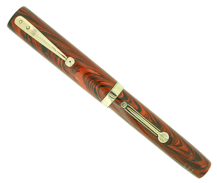 C1927 WATERMAN 52V RIPPLE RIPPLE M-BBB 2.04MM FLEX NIB FOUNTAIN PEN RESTORED OFFERED BY ANTIQUE DIGGER