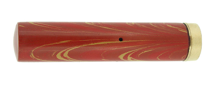 C1928 WATERMAN 52V ROSE RIPPLE HARD RUBBER FOUNTAIN PEN CAP 18K GOLD FILLED TRIM OFFERED BY ANTIQUE DIGGER