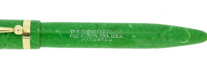 C1929 SHEAFFER STANDARD BALANCE JADE CELLULOID FOUNTAIN PEN RESTORED EXCELLENT OFFERED BY ANTIQUE DIGGER