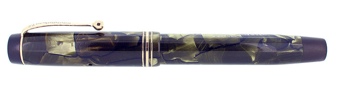 C1932 STREAMLINE DUOFOLD JR DELUXE SEA GREEN PEARL FOUNTAIN PEN RESTORED OFFERED BY ANTIQUE DIGGER