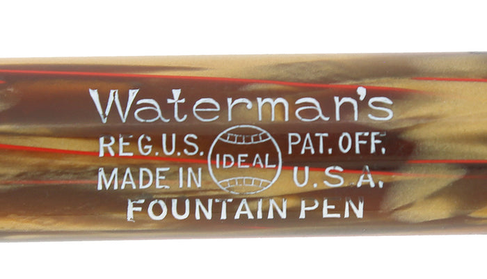 C1933 WATERMAN #32A GOLDEN PEARL BRONZE W/RED VEINS FOUNTAIN PEN RESTORED OFFERED BY ANTIQUE DIGGER