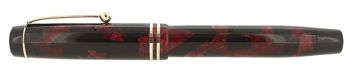 C1934 PARKER JR STREAMLINE DUOFOLD BURGUNDY BLACK FOUNTAIN PEN RESTORED OFFERED BY ANTIQUE DIGGER