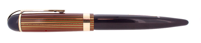 C1942 EVERSHARP SKYLINE RED GREEN CAP NAVY BLUE BARREL FOUNTAIN PEN SET RESTORED OFFERED BY ANTIQUE DIGGER