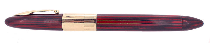 CIRCA 1942 SHEAFFER TRIUMPH CARMINE LIFETIME FOUNTAIN PEN PLUNGER FILL RESTORED OFFERED BY ANTIQUE DIGGER