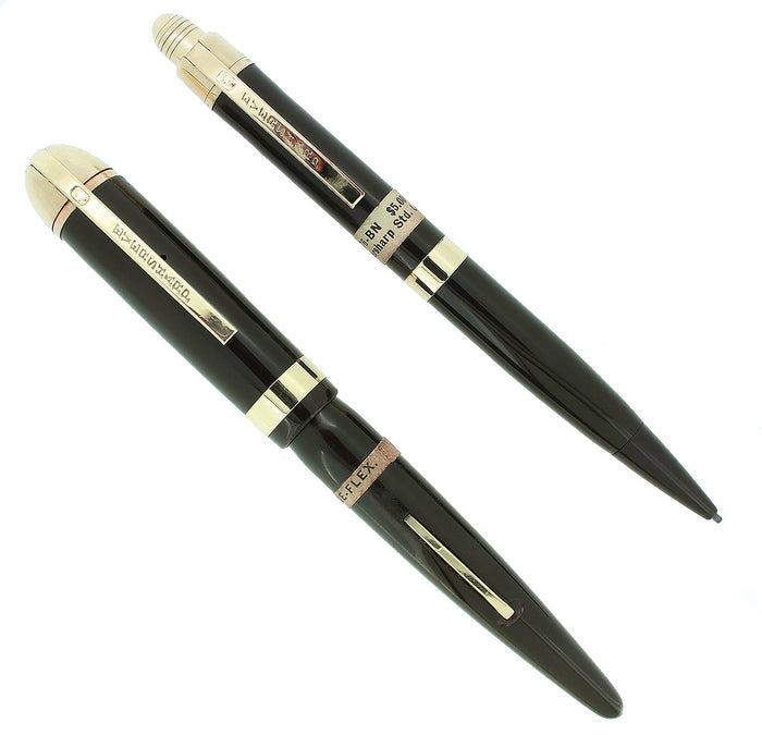 C1943 EVERSHARP SKYLINE BROWN FOUNTAIN PEN SET NOS MINT IN BOX STICKERED OFFERED BY ANTIQUE DIGGER