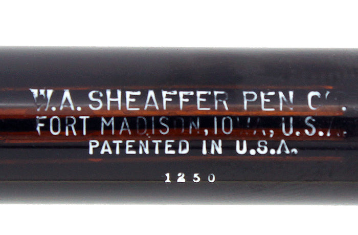 C1945 SHEAFFER LIFETIME 1250 JET BLACK FOUNTAIN PEN 14K TRIUMPH NIB RESTORED OFFERED BY ANTIQUE DIGGER