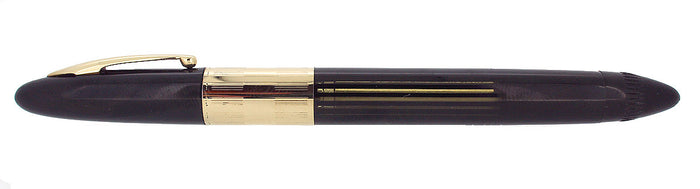 C1945 SHEAFFER LIFETIME JET BLACK PLUNGER FILL FOUNTAIN PEN TRIUMPH NIB RESTORED OFFERED BY ANTIQUE DIGGER