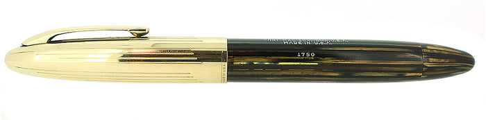 C1948 SHEAFFER CREST DELUXE GOLDEN BROWN PLUNGER FILL TRIUMPH NIB FOUNTAIN PEN RESTORED OFFERED BY ANTIQUE DIGGER