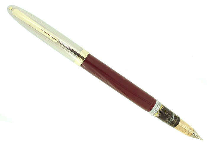 C1951 SHEAFFER SENTINEL DELUXE TOUCHDOWN GREGG SHORTHAND NIB FOUNTAIN PEN NEW OLD STOCK MINT OFFERED BY ANTIQUE DIGGER