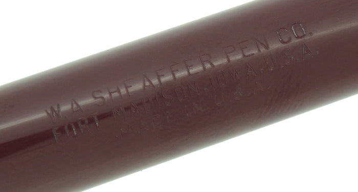 C1952 SHEAFFER SENTINEL BURGUNDY SNORKEL F NIB FOUNTAIN PEN NEW OLD STOCK OFFERED BY ANTIQUE DIGGER
