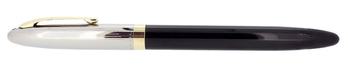 C1952 SHEAFFER SENTINEL JET BLACK SNORKEL FINE NIB FOUNTAIN PEN NEW OLD STOCK OFFERED BY ANTIQUE DIGGER