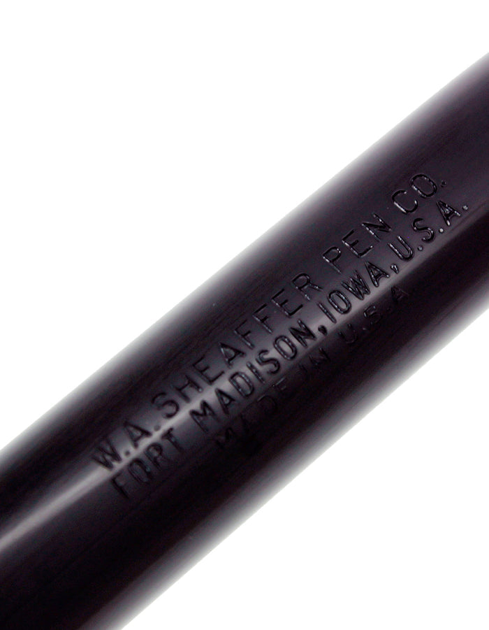 C1952 SHEAFFER SENTINEL JET BLACK SNORKEL FINE NIB FOUNTAIN PEN NEW OLD STOCK OFFERED BY ANTIQUE DIGGER