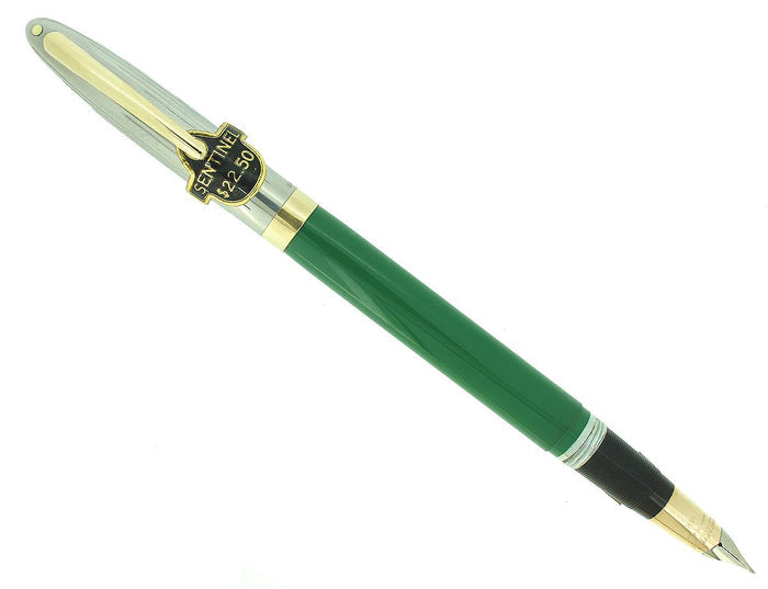 C1952 SHEAFFER SENTINEL PASTEL GREEN SNORKEL FOUNTAIN PEN NEW OLD STOCK MINT