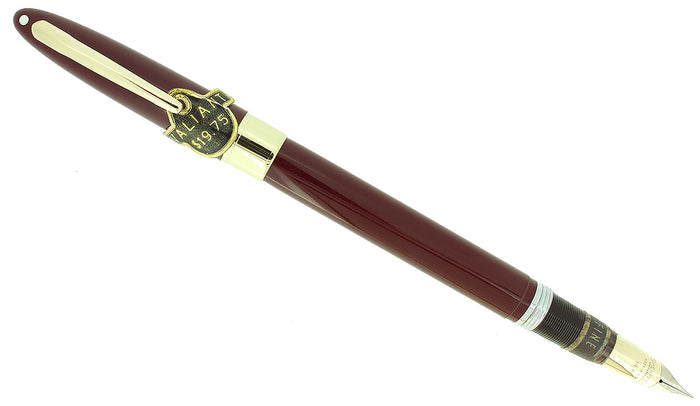 C1952 SHEAFFER VALIANT BURGUNDY SNORKEL FOUNTAIN PEN 14K NIB NEW OLD STOCK MINT OFFERED BY ANTIQUE DIGGER