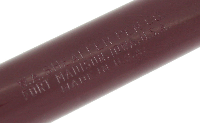 C1952 SHEAFFER VALIANT BURGUNDY SNORKEL FOUNTAIN PEN 14K NIB NEW OLD STOCK MINT OFFERED BY ANTIQUE DIGGER