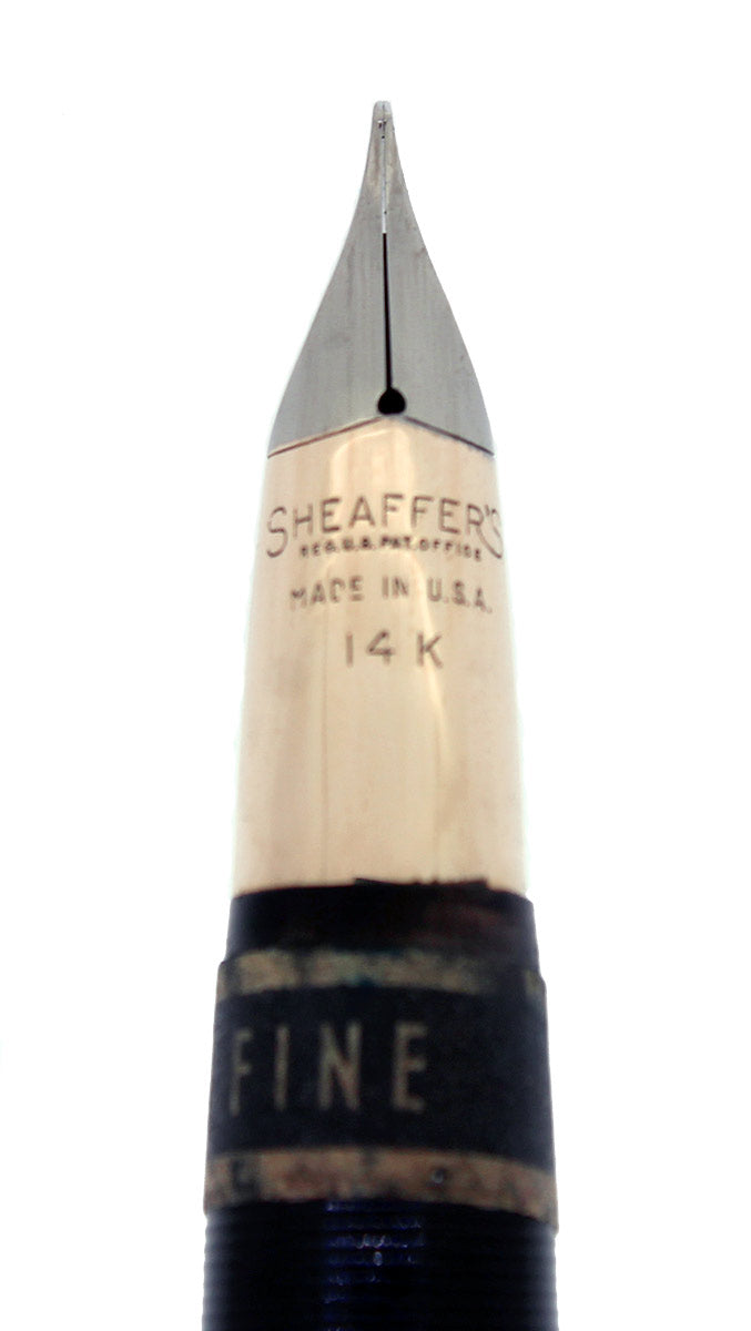 C1952 SHEAFFER VALIANT BURGUNDY SNORKEL FOUNTAIN PEN 14K NIB NEW OLD STOCK MINT OFFERED BY ANTIQUE DIGGER