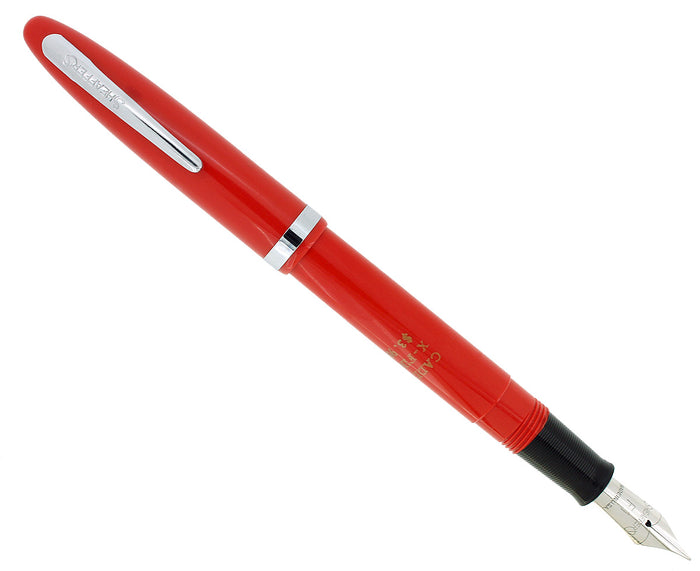 C1953 SHEAFFER CADET FOUNTAIN PEN IN VERMILLION NEVER INKED CHALK MARKED MINT OFFERED BY ANTIQUE DIIGER